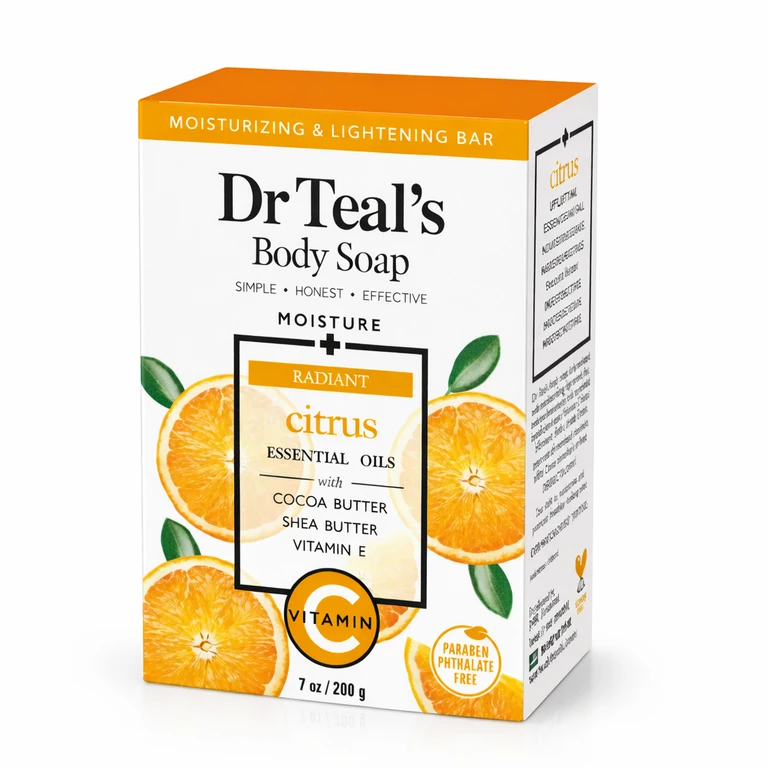 Dr Teal's Radiant Citrus Body Soap Bar 200 g (7 oz)